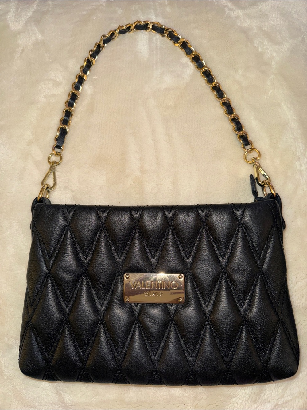 MARIO VALENTINO QUILTED SHOULDER PURSE